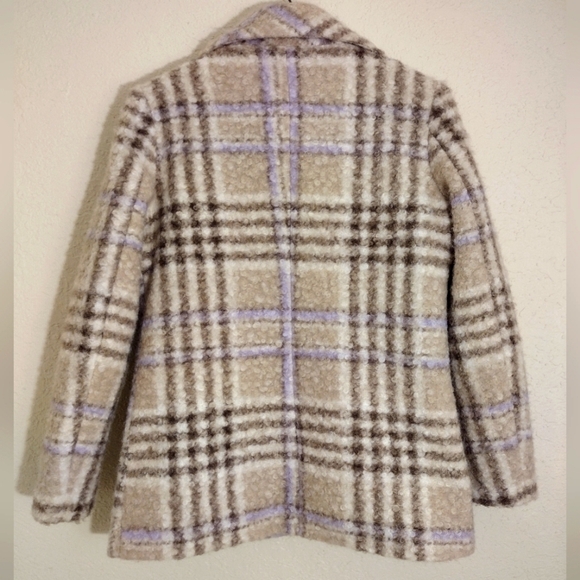Sam Edelman Short Plaid Teddy Jacket - Picture 12 of 12